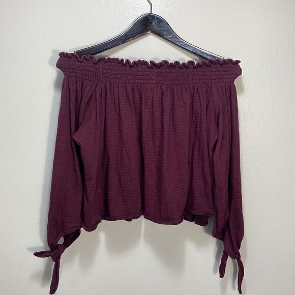 Free People | We The Free Lexington Off Shoulder Tee Red Sz XS - Picture 7 of 7